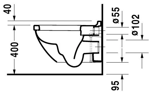 Унитаз подвесной Duravit Starck 3 белый 2225090000 (детальная фотография), без бачка, со скрытым бачком