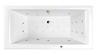Ванна гидромассажная Whitecross Savia Duo Ultra, 170 х 80 см, увеличенная толщина акрила, усиленная армировка, белый/бронза, 0103.170080.100.ULTRA.BR