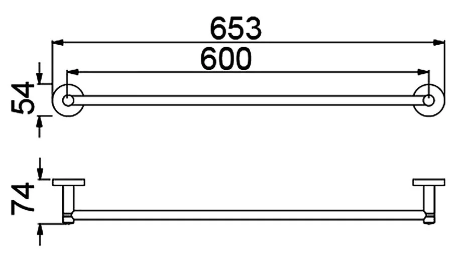 Полотенцедержатель Timo Saona черный 13053/03 (детальная фотография), современные, hi-tech