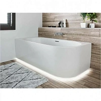 Акриловая ванна Riho Desire Corner B088002005/B087002005, 184 x 84 см, с подсветкой, литые панели слева/справа, цвет белый