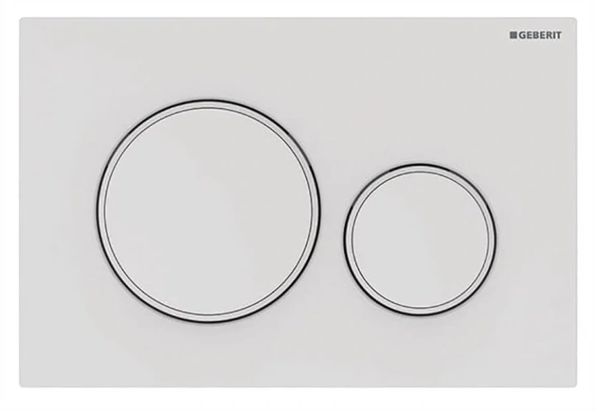 Клавиша смыва Geberit Sigma 20 белая матовая 115.882.01.1 (детальная фотография)