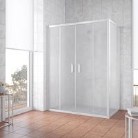 Душевой уголок профиль белый стекло сатин Vegas-glass