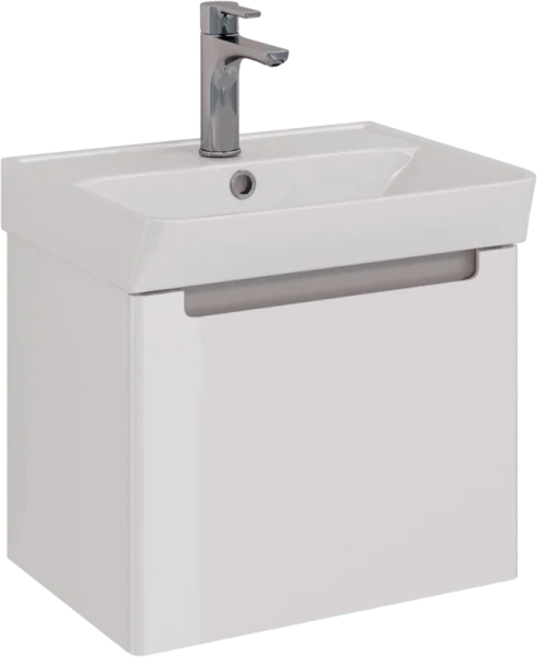 Тумба под раковину подвесная Lemark Buno Mini 50 см белый глянец LM05BM50T (детальная фотография)
