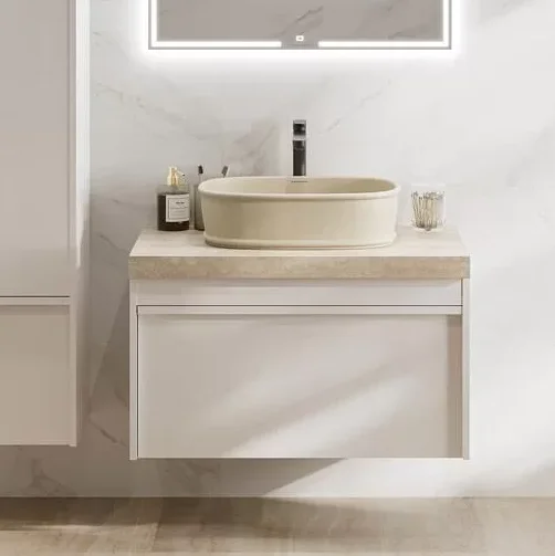 Тумба под раковину подвесная Kerama Marazzi Modula 80 см белая MOD.80.1+1\WHT (детальная фотография), в наличии