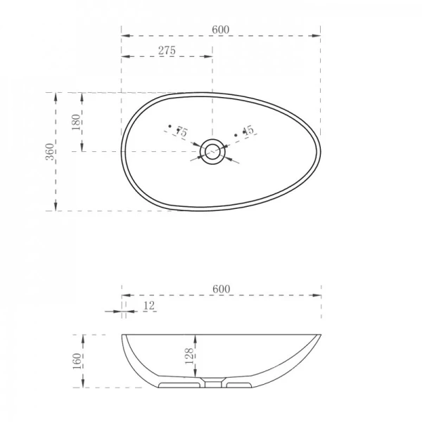 Раковина Abber Kristall 60 см желтая AT2811Amber (детальная фотография), современные, hi-tech