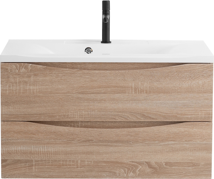 Тумба под раковину подвесная BelBagno Marino 80 см Rovere Bianco MARINO-800-2C-SO-WO-P (детальная фотография), подвесная, пристенная