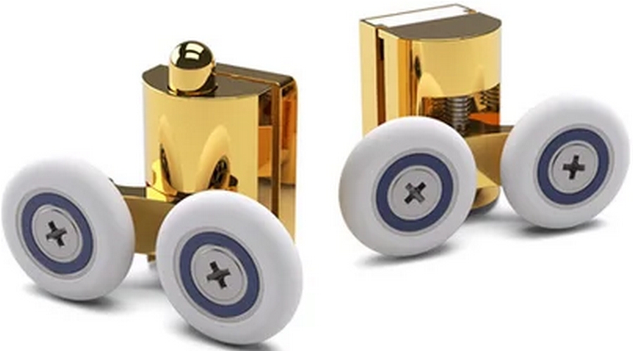 Душевая шторка на ванную профиль золотой стекло сатин Vegas-glass Z2V 170 09 10 (детальная фотография), 170 см