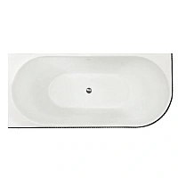 Ванна акриловая Royal Bath Nero RB710302BL-L-GR/RB710302BL-R-GR, 170 x 78 см, левая/правая, цвет белый/черный