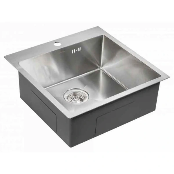 Мойка для кухни Paulmark Kroner PM215151 51 см прямоугольная (детальная фотография), из нержавеющей стали, стальные, металлические