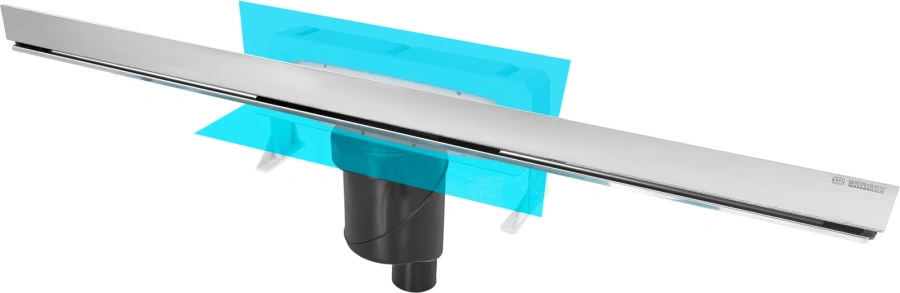 Душевой лоток BERGES Wall 100 см хром 091057 (детальная фотография)