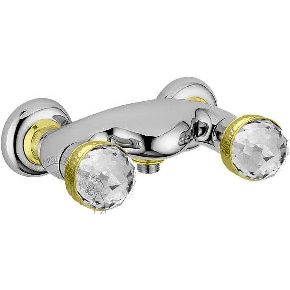 Смеситель для душа Migliore Axo Swarovski хром/золото 18498 (детальная фотография)