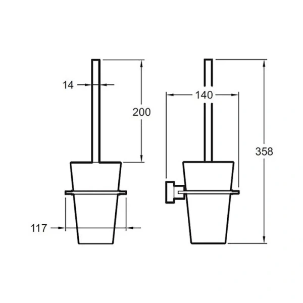 Ершик Jacob Delafon EO подвесной E77871-CP (детальная фотография), современные, hi-tech