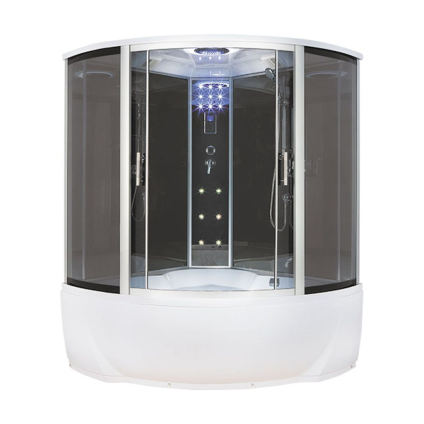 Душевой бокс, задние стенки зеркальные, стекло тонированное, Erlit Comfort ER 4335T-C2 ER4335T-C2 (детальная фотография)