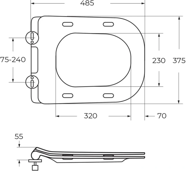 Унитаз с инсталляцией Belbagno Sela кнопка черная BB3201CHR-MB/BB3201SC-MB/BB002-80/BB007-PR-NERO.M (детальная фотография), с инсталляцией index_3