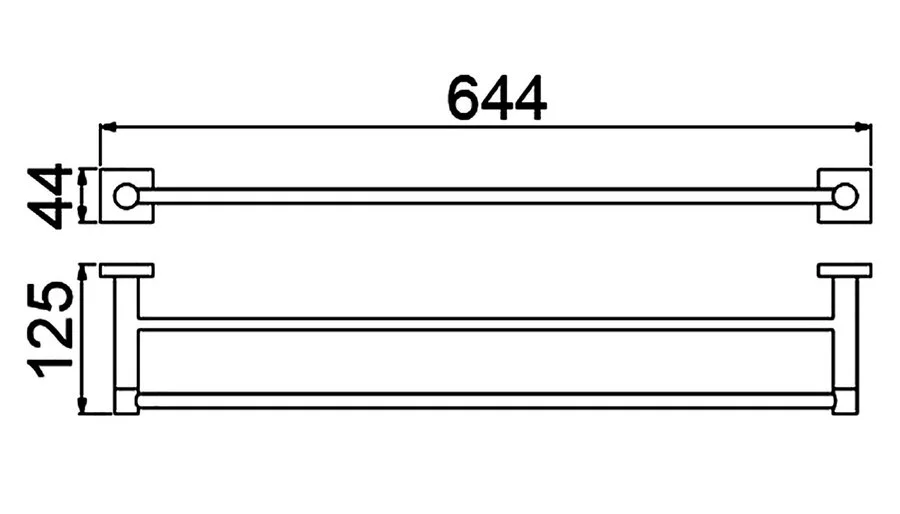 Полотенцедержатель черный Timo Selene 12056/03 (детальная фотография), современные, hi-tech