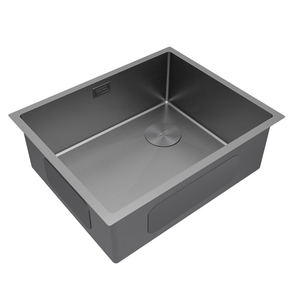 Мойка для кухни Paulmark Next-Skew 54 см матовый серый PM885444-MG (детальная фотография), врезные, встраиваемые