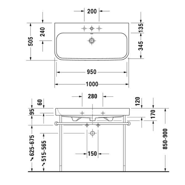 Схема (детальная фотография), накладные (на столешницу)