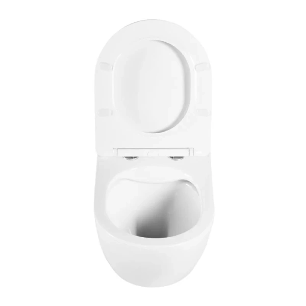 Унитаз подвесной BelBagno Uno с сиденьем BB3105CHR/SC (детальная фотография), белые