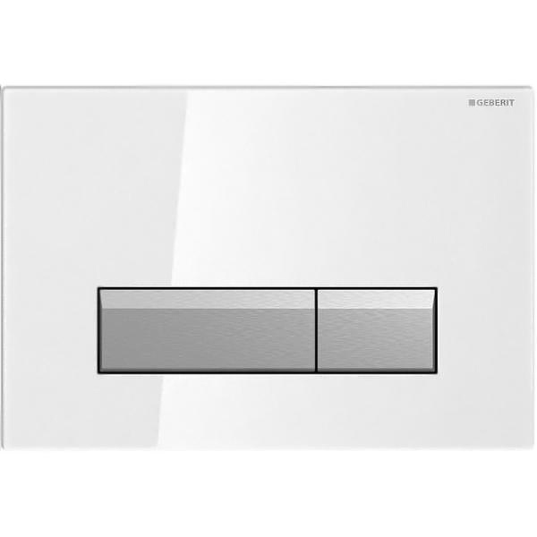 Клавиша смыва Geberit Sigma 40 белая/кнопки хром 115.600.SI.1 (детальная фотография)