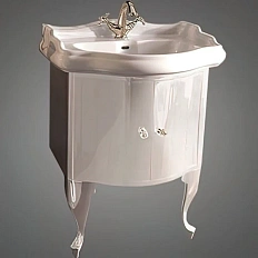 Тумба под раковину напольная Kerasan Retro 58 см белый глянцевый