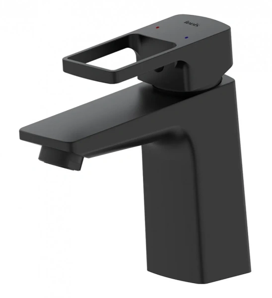 Смеситель для раковины IDDIS Bild однорычажный черный матовый BILBL00i01 (детальная фотография)