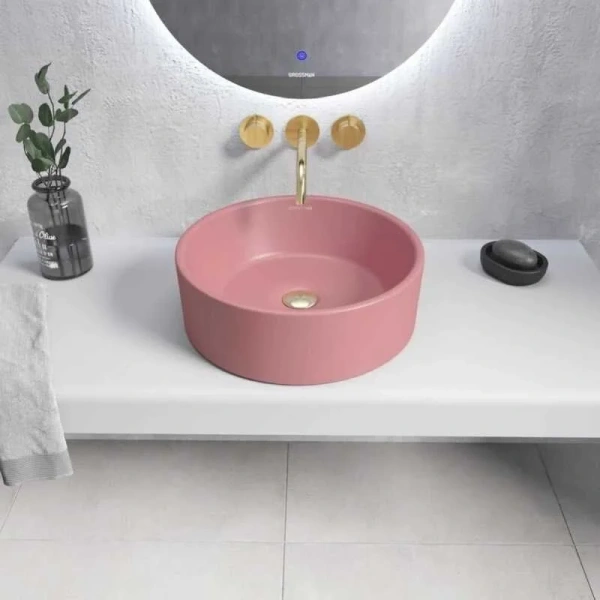 Раковина Grossman Color 41 см розовая матовая GR-3013PIM (детальная фотография), другие