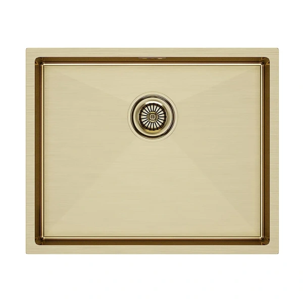 Мойка для кухни Paulmark Next 54 см брашированное золото PM215444-BG (детальная фотография)