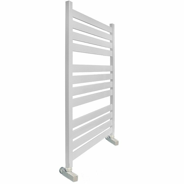 Полотенцесушитель водяной Ника Modern 100x50 см белый ЛМ 7 100/50 RAL9016 с вентилями (детальная фотография)