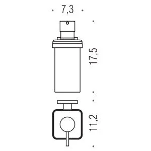 Дозатор для мыла Colombo Basic Q настенный B9337 (детальная фотография), современные, hi-tech