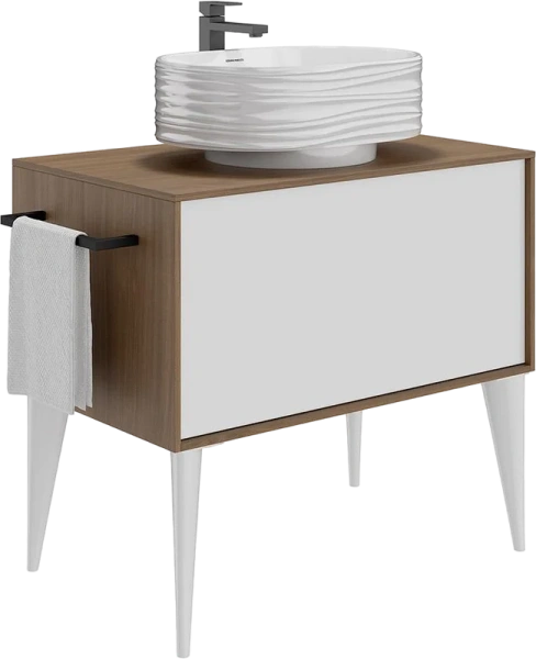 Раковина Kerama Marazzi Sabbia 50 см белая SA.wb.50\WHT (детальная фотография), накладные (на столешницу)