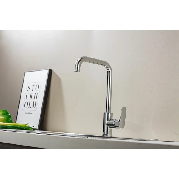 Смеситель для кухни Акватек Вега хром AQ1081CR (детальная фотография), современные, hi-tech