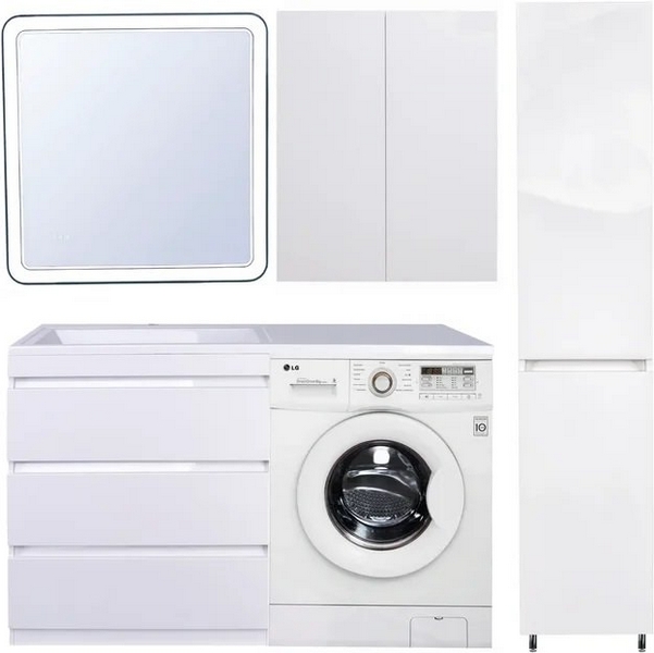 Тумба под раковину напольная Style Line Даллас 77 см белая СС-00002221 (детальная фотография), в наличии