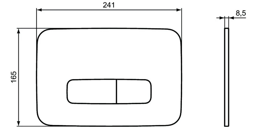 Клавиша смыва Ideal Standard Prosys Oleas R0124 пневматическая (детальная фотография), нет в наличии