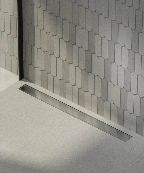 Душевой лоток Kerama Marazzi 85 см с решеткой и опорами APZ13-DOUBLE9-850KM (детальная фотография), хром