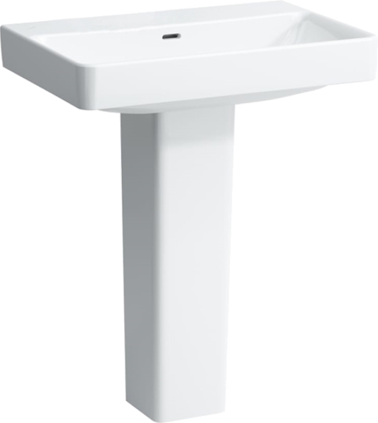 Раковина Laufen Pro S 70 см без отверстия для смесителя с отверстием перелива 8.1096.7.000.109.1 (детальная фотография), современные, hi-tech