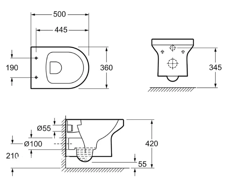 Унитаз c инсталляцией Jacob Delafon Elite клавиша хром E21742RU-00 (детальная фотография), нет в наличии