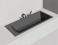 Ванна из искусственного камня Salini Cascata 180x80 см белый матовый