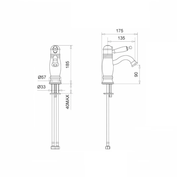 Смеситель для раковины Migliore Oxford 19 термостатический (детальная фотография), для раковины