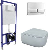 Унитаз с инсталляцией BERGES Ego безободковый