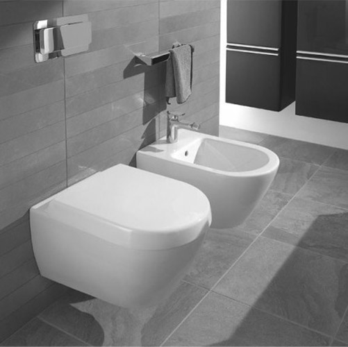 Унитаз подвесной Villeroy & Boch Subway ярко-белый с покрытием CeramicPlus 660410R2 (детальная фотография), подвесные, встраиваемые