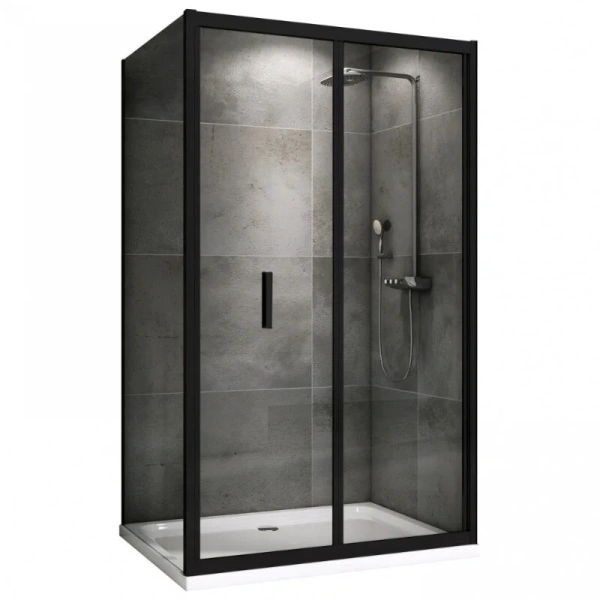 Душевой уголок Abber Sonnenstrand 120x70 см профиль черный, стекло прозрачное AG07120B-S70B (детальная фотография)