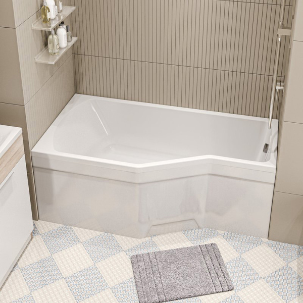 Ванна акриловая 1Marka Convey 150х75 см асимметричная, левая 01кон1575л (детальная фотография), асимметричные