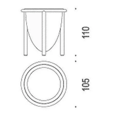 Стакан для ванной Colombo Khala настольный B1841 (детальная фотография), современные, hi-tech