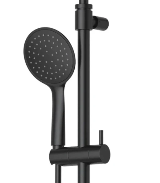 Душевая стойка Cezares Leaf черная матовая LEAF-CVDA-30-NOP (детальная фотография), с изливом