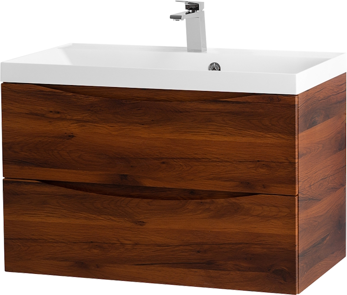 Тумба под раковину подвесная BelBagno Marino 80 см Rovere Cillegio MARINO-800-2C-SO-RC-P (детальная фотография)