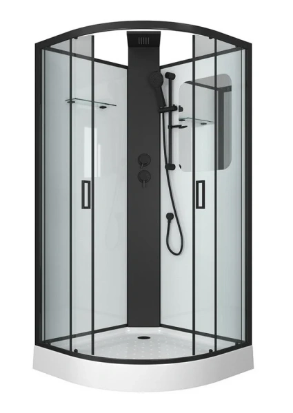 Душевая кабина Grossman Elegans 100x100 см черная без гидромассажа GR250 (детальная фотография)