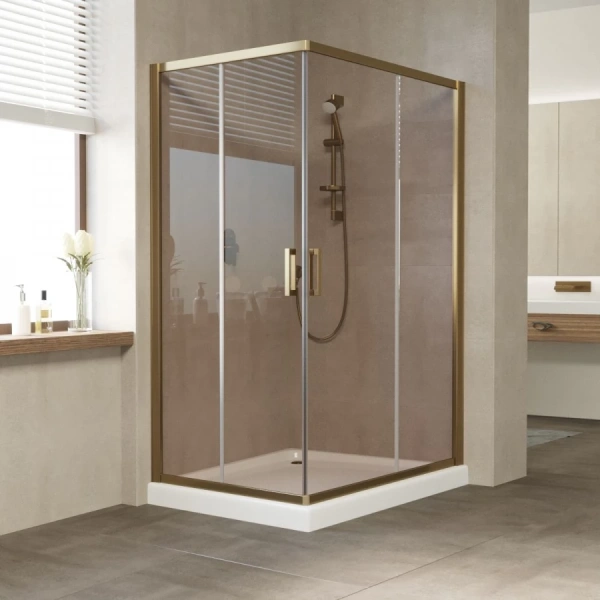 Душевой уголок Vegas-glass ZA-F 120х90 (детальная фотография), стеклянные, угловые, без поддона