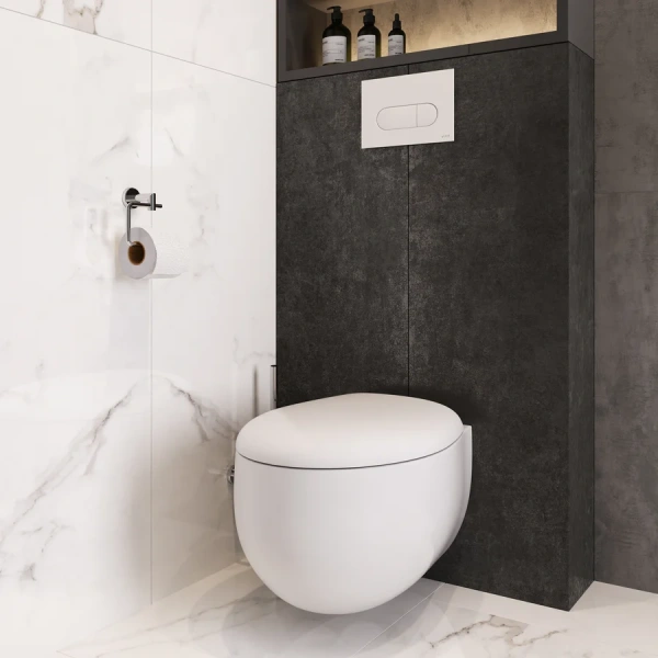 Унитаз подвесной VitrA Memoria белый глянец 5885B403-0101 (детальная фотография), без бачка, со скрытым бачком