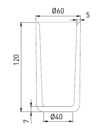 Стакан для ванной Salini Gocce в цвете по RAL 1901201F (детальная фотография), современные, hi-tech
