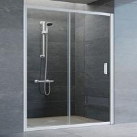 Душевая дверь профиль белый стекло прозрачное Vegas-glass